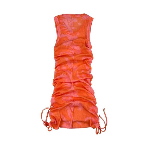 Vale Genta - Scrunch Side Mini Dress in Coral - Picture 2 of 3